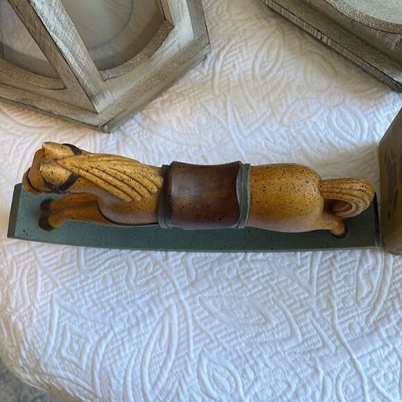 Vintage VESTWOOD Composition FOLKLORE COLLECTION Red Wooden ROCKING HORSE, 1982 - Picture 8 of 9
